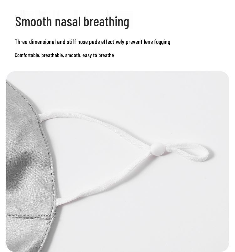 Дышащая маска из шелка тутового дерева для защиты лица и шеи от УФ-лучей для женщин - Летняя велосипедная вуаль