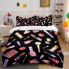 Makeup Pattern Bedding Set Bedding Duvet Cover Set Duvet Cover Pillowcases (1 * Duvet Cover 2 * Pillowcases, without duvet insert)