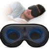 Weighted Sleep Mask, Women Men 3D Blocking Lights Sleeping Mask (4.2oz/120g), Pressure Relief Night Sleep Eye Mask with Adjusta