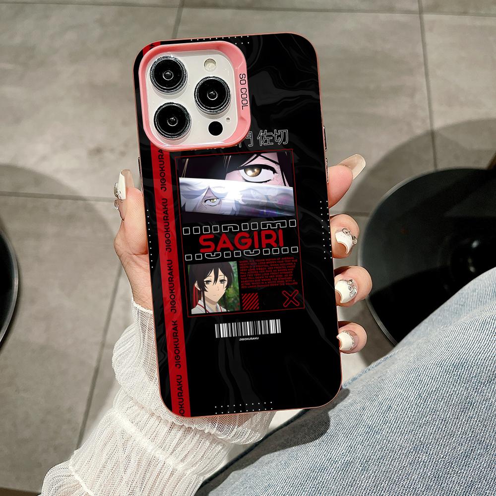 Чехол для телефона «Райский ад Сагири» для iPhone 17 16 15 14 13 12 11 X XR XS Air Pro Max Plus Розовый Разноцветный Серебристый Чехол