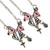 Elegant Pink Bowknot Necklace Women Fashion Jewelry Alloy Texture Elegant Women Necklace Suitable for Comfortable Wear