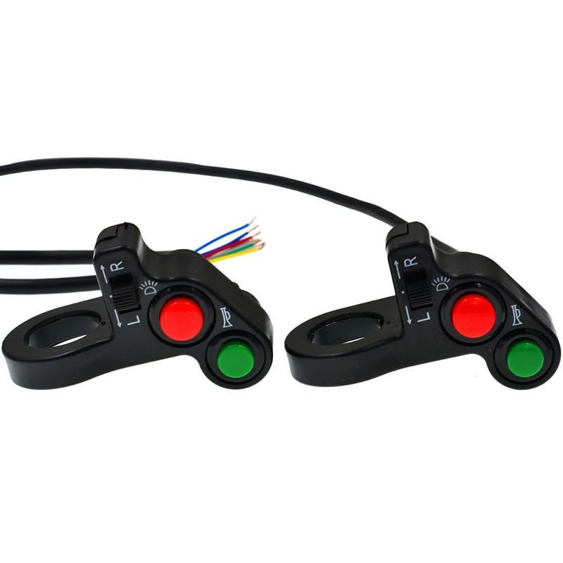 Motorcycle Handlebar Switch Electric Bike Scooter Horn Turn Signals On/Off Button Light Switch