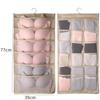 Сумка для хранения нижнего белья Подвесная сумка Настенный двусторонний шкаф для одежды Домашние носки Подвесная сумка для бюстгальтера