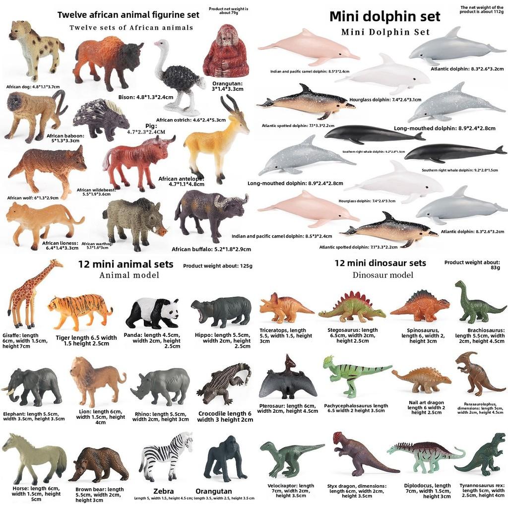 Miniature Wild Animal Figurines Collection With Static Plastic Figures For Home Display And Gift