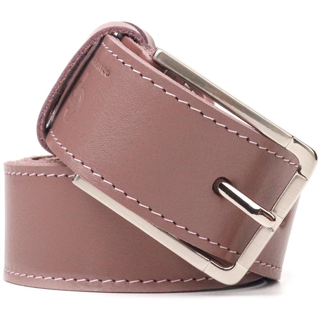 Интересный женский кожаный ремень GRANDE PELLE Leather Belt 21459 Розовый