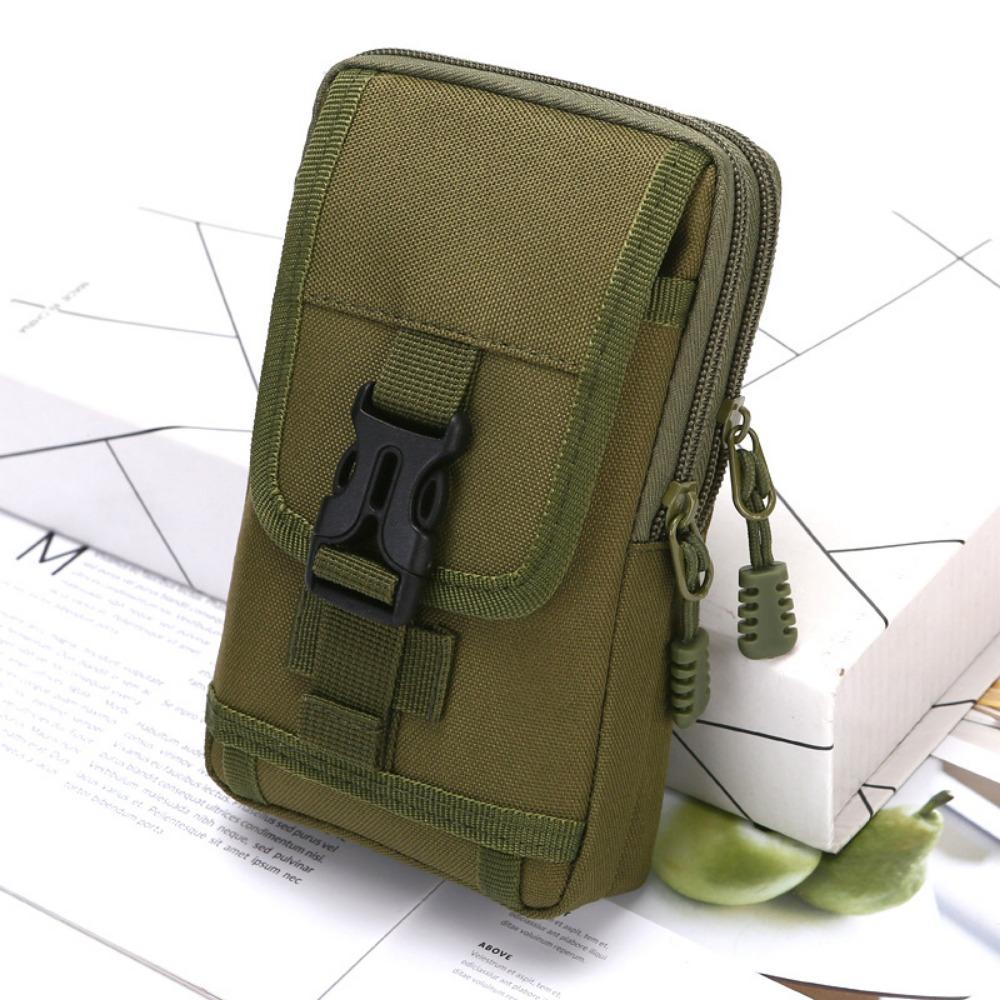Double Layer Mobile Phone Bags Nylon Colth Phone Purse Belt Waist Bag Phone Accessories