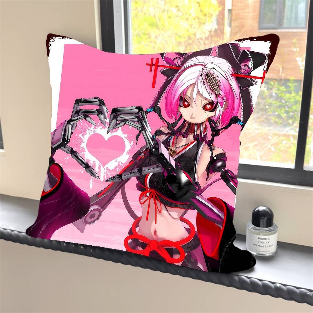 Странная Эстетика Милая Девочка Кальций Мику Наволочка Квадратная Подушка Спальня Диван Отдых Комфортная Подушка Автомобиль Домашний Декор