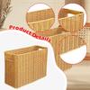 Basket with Handle Brown Narrow Tall Storage Box Organizer PP Material Suitable for Bedrooms