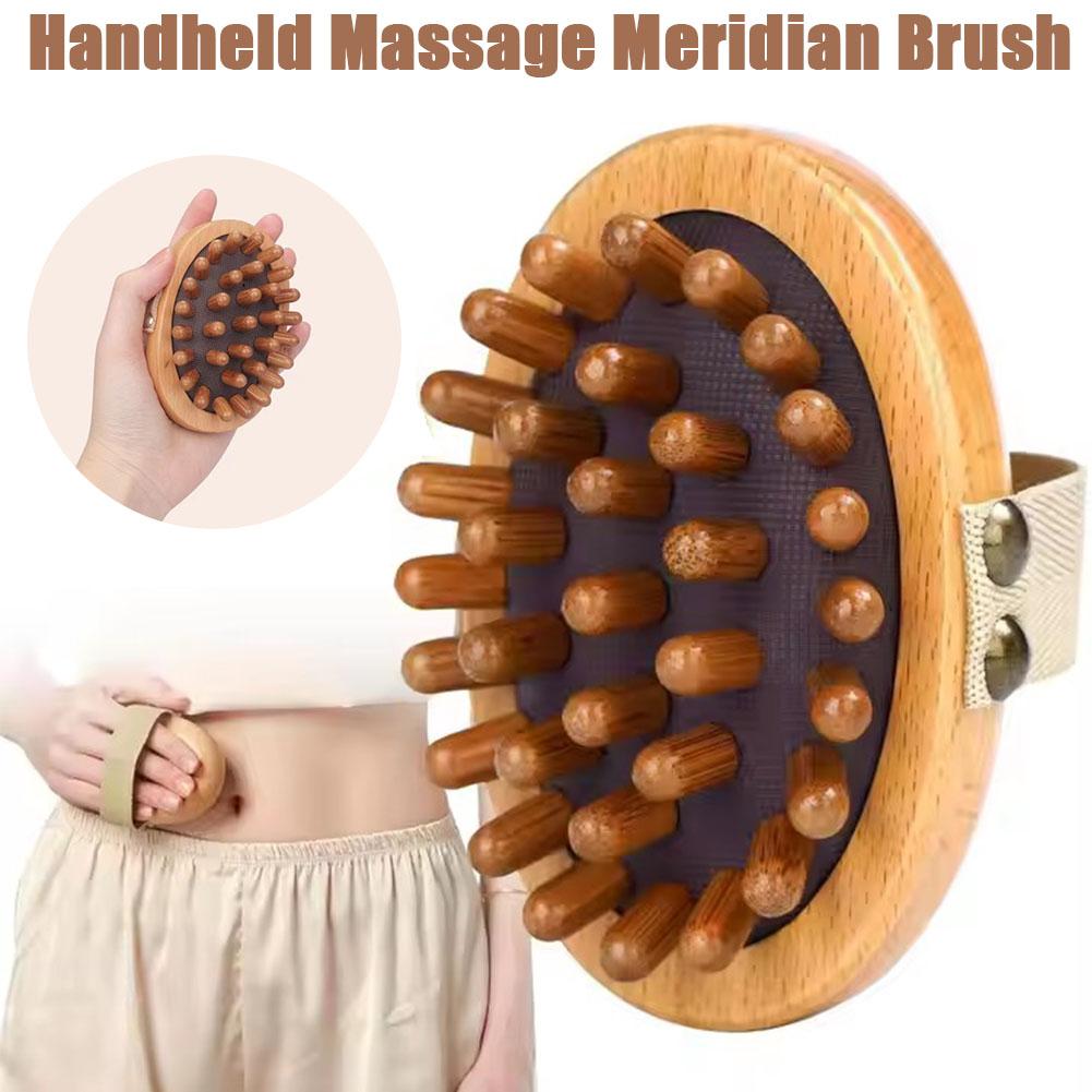 Air Cushion Meridian Brush, Meridian Tapping Device, Air Bamboo Body Brush Bag Tool Brush, Mass J8I8