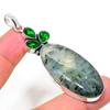 Prehnite, Diopside Handmade 925 Sterling Silver Gift Pendant 2.72" A2e99