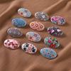 3 Pcs/Set Printed Oval Safety Pins Hijab Clips Headscarf Shawl Scarf Lady Muslim Fixed Pins Silk Scarf Buckle Random Color