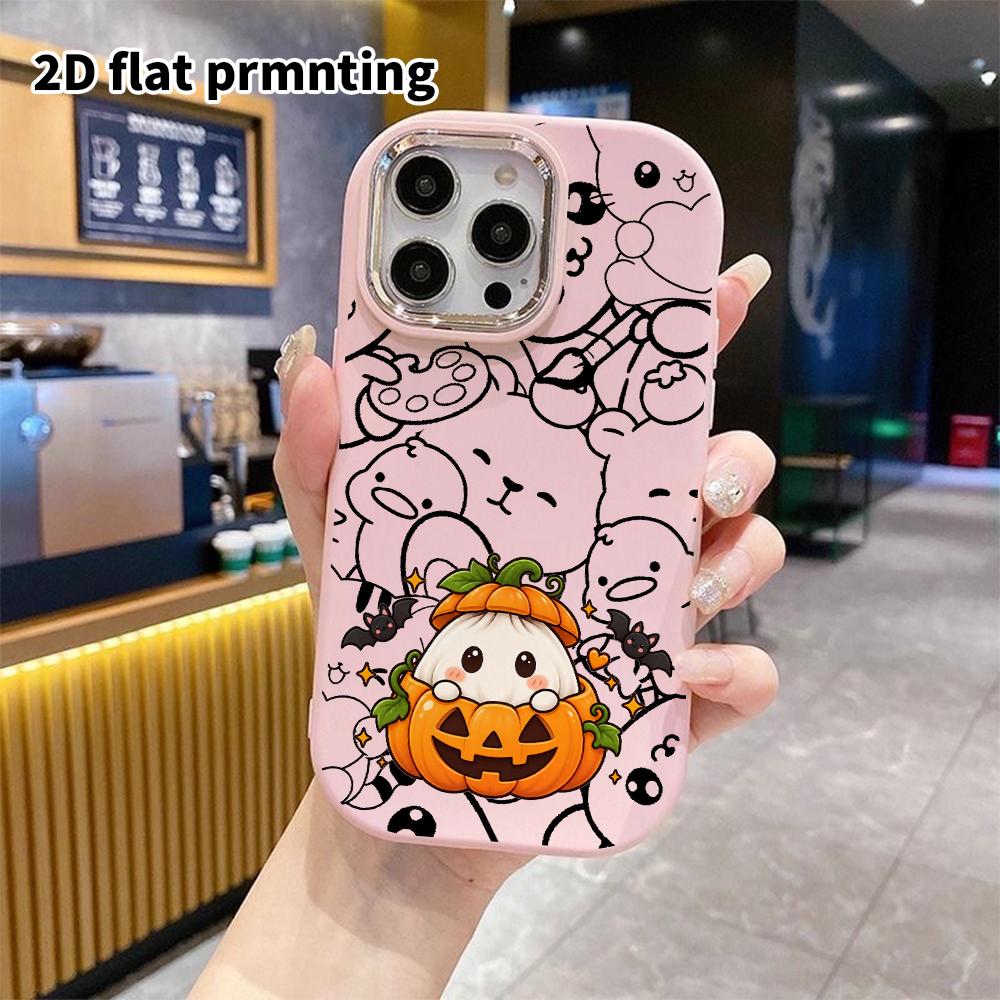 Phone Case: 2D flat, fits iPhone 18, 17, 16, 15, 14, 13 Pro; Pumpkin Bun Little Elf, perfect Christmas and Halloween holiday gift