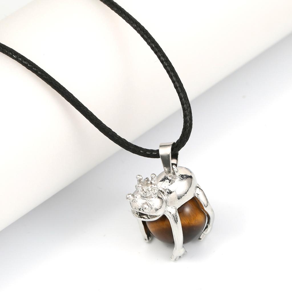 Женское ожерелье из натурального камня, агаты/розовый кварц, кулон с пятнистым оленем, кожаные цепочки, подвески для женщин, романтический подарок