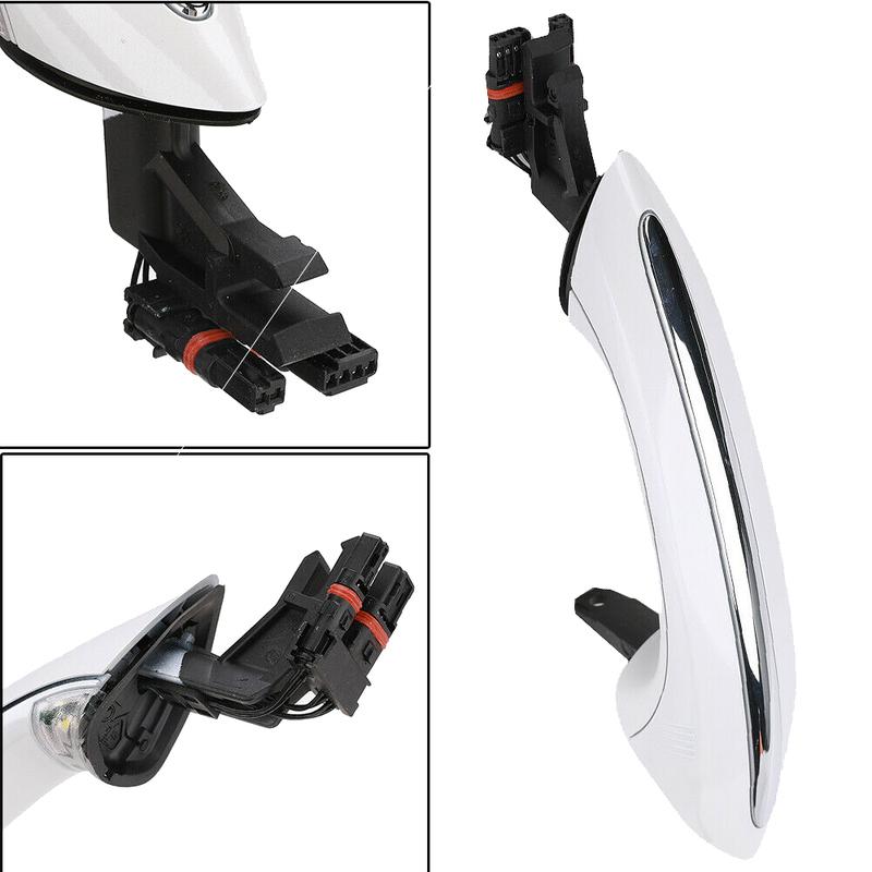 4X Outer Outside Exterior Comfort Access White Door Handle Set For BMW 5 6 7 Series F07 F10 F11 F06 F12 F13 F01 F02 51217231931