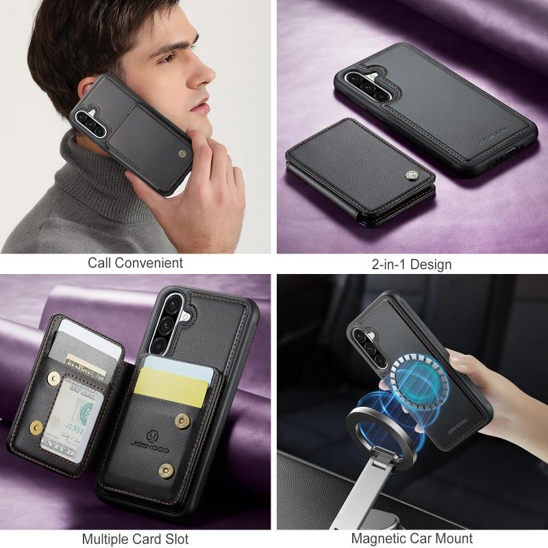 Magnetic 2 in 1 Detachable Wallet Case For Samsung Galaxy A56 A55 A54 A53 A52 A36 A35 A33 5G Luxury Leather Card Slots Cover