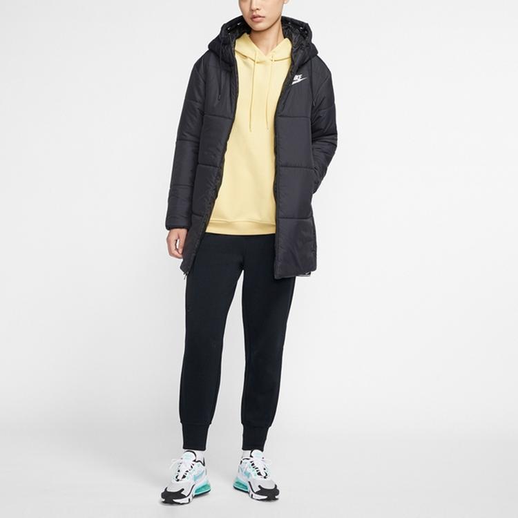 Nike Куртка с капюшоном из хлопка с синтетическим наполнителем, зимняя женская, черная CV8671-010