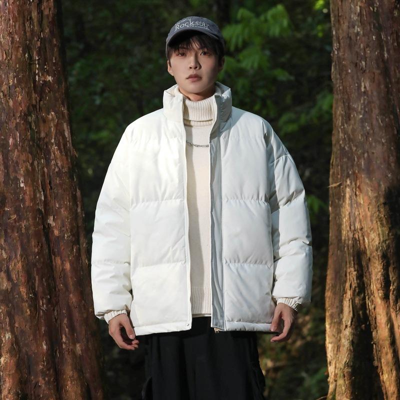 Large Yards of Cotton Clothing Men and Women Section of The Winter Padded Stand-up Collar Cotton Jacket Loose Thickened Couple Paragraph Cotton Jacket