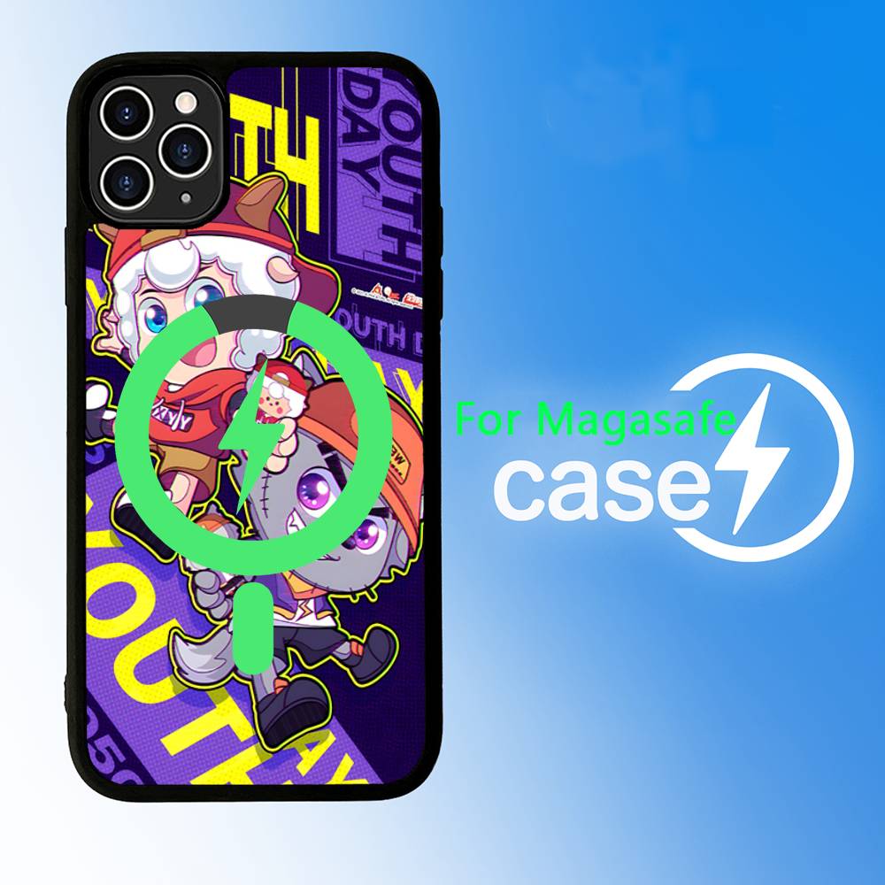 Pleasant Goat And Big Big Wolf Magnetic Case For IPhone 17 16 14 13 12 11 15 Pro Max Plus Wireless Charge Phone Cover