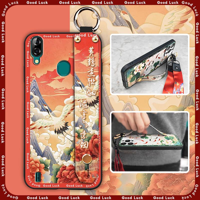 Мягкий силиконовый чехол для телефона Blackview A60 Pro Водонепроницаемая задняя крышка Подставка Противоударный Пылезащитный Прочный Ремешок