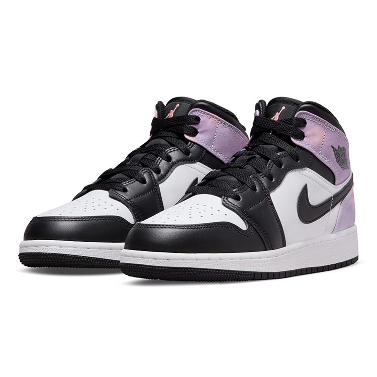 Детские кроссовки Air Jordan 1 Mid SE GS Zen Master White Black Amethyst-Wave DM6216-001
