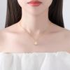New S925 Sterling Silver Natural Hetian Jade Small Skirt Necklace Women's Mother's Day Senior Clavicle Chain