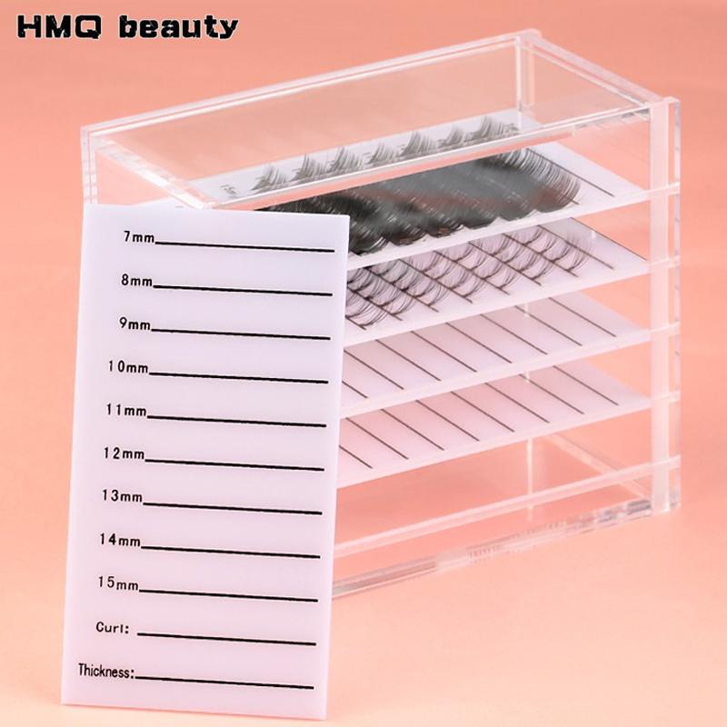 5 Layers False Eyelashes Storage Box Acrylic Pallet Transparent Grafting Eyelash Case Lash Holder Fof Lash Display Makeup Tools