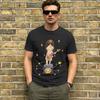 Yoshitomos Nara Pure Cotton T Shirt For Mens Summer Aesthetic Tshirts O Neck Fashion Tee Shirt Oversized Clothing