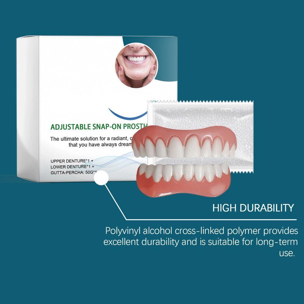 Мягкий силиконовый набор для перебазировки зубных протезов, удобный и простой в использовании, мгновенные зубы для мужчин и женщин