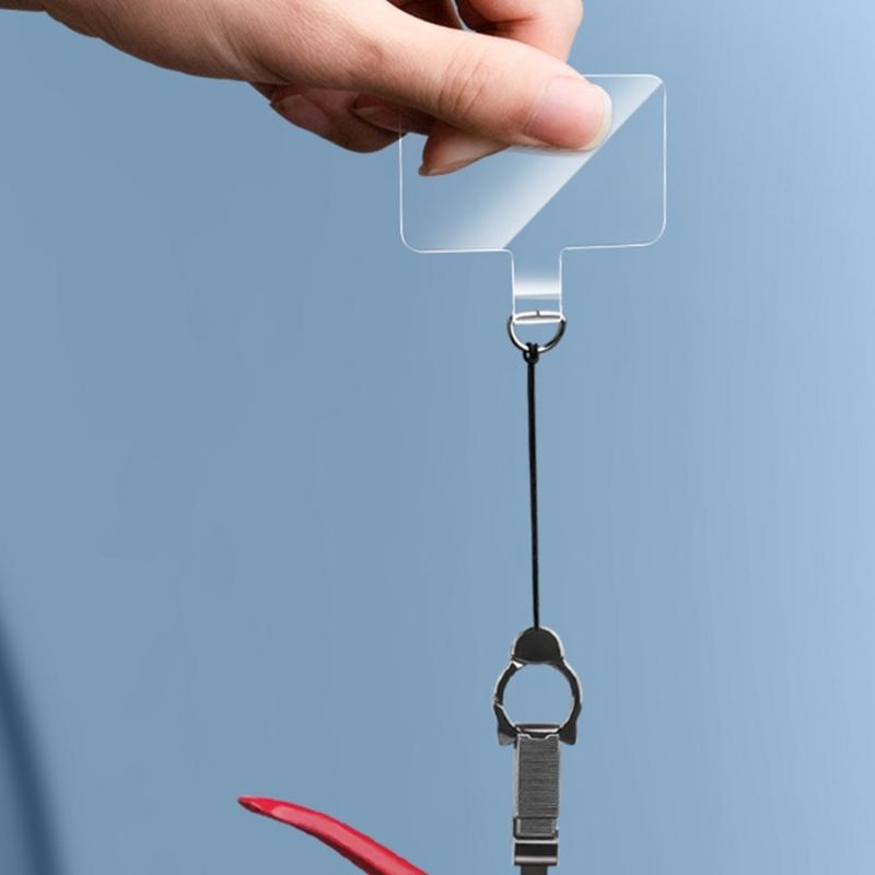 Universal Cellphone Anchors Phone Lanyard Patches Pad Tether Tab for Drop Protections Phone Strap Connector with Rings