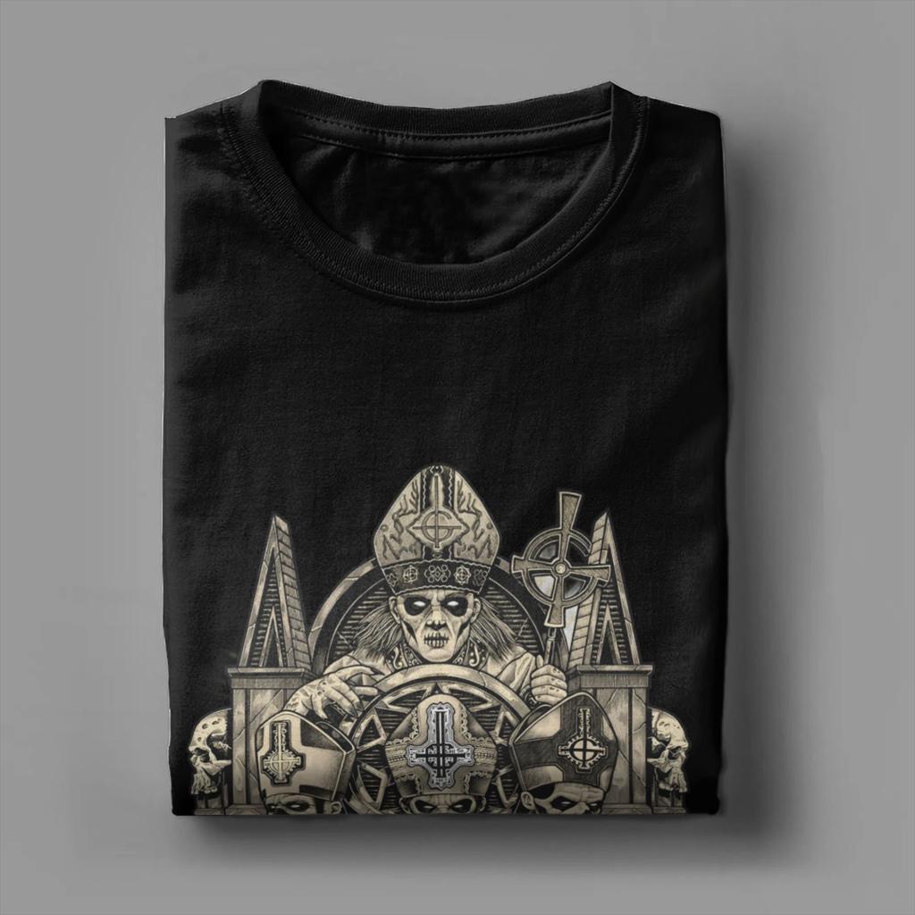 Мужские и женские футболки с принтом Ghost Rock 2025 Tour, футболки из хлопка, одежда