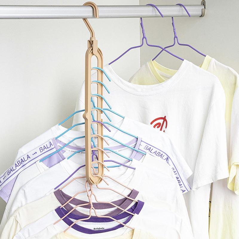 Space Saving Magic Clothes Hangers Closet Organizer Multi-Functional Storage Hanger 9 Hole Hanger