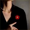 Peony Flower Chinese Red Brooch High-End Women'S Natural Pearl High-End Corsage Suit Cheongsam Pin