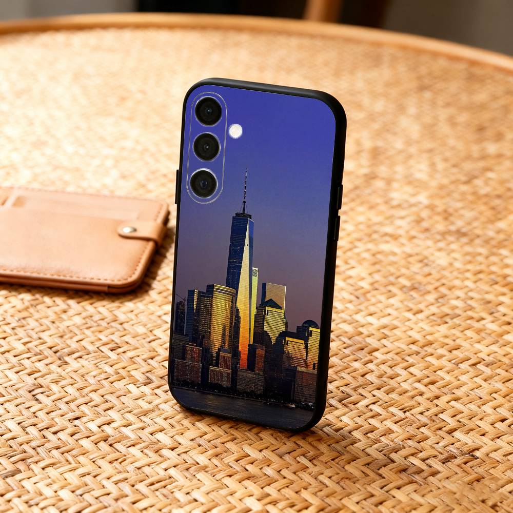 New York Central Phone Case For Samsung A73,A21s,A22,A31,A32,A52,A53,A71,A80,Soft Black Shell