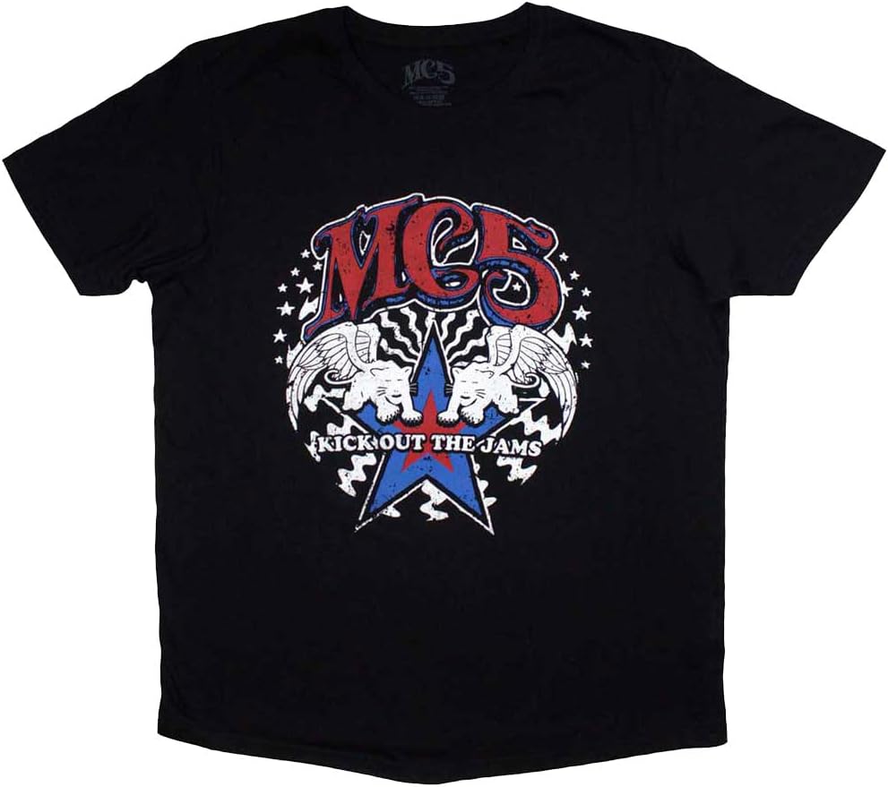Rock Off officially licensed products Men's MC5 Star T-Shirt Black