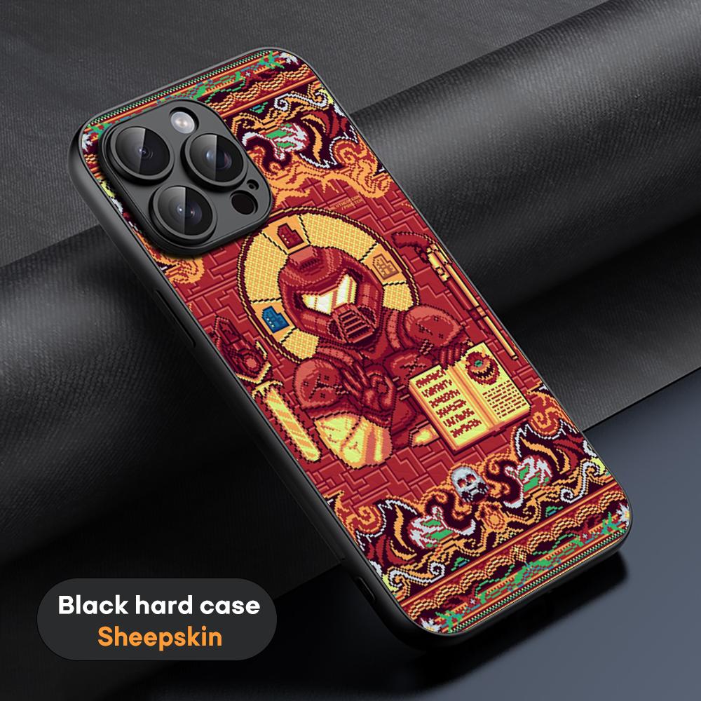Классическая игра D-doomEs модный плакат Чехол для телефона Для iPhone 16 15 14 13 12 11 Plus Pro Max Ограниченный Черный жесткий чехол Овчина