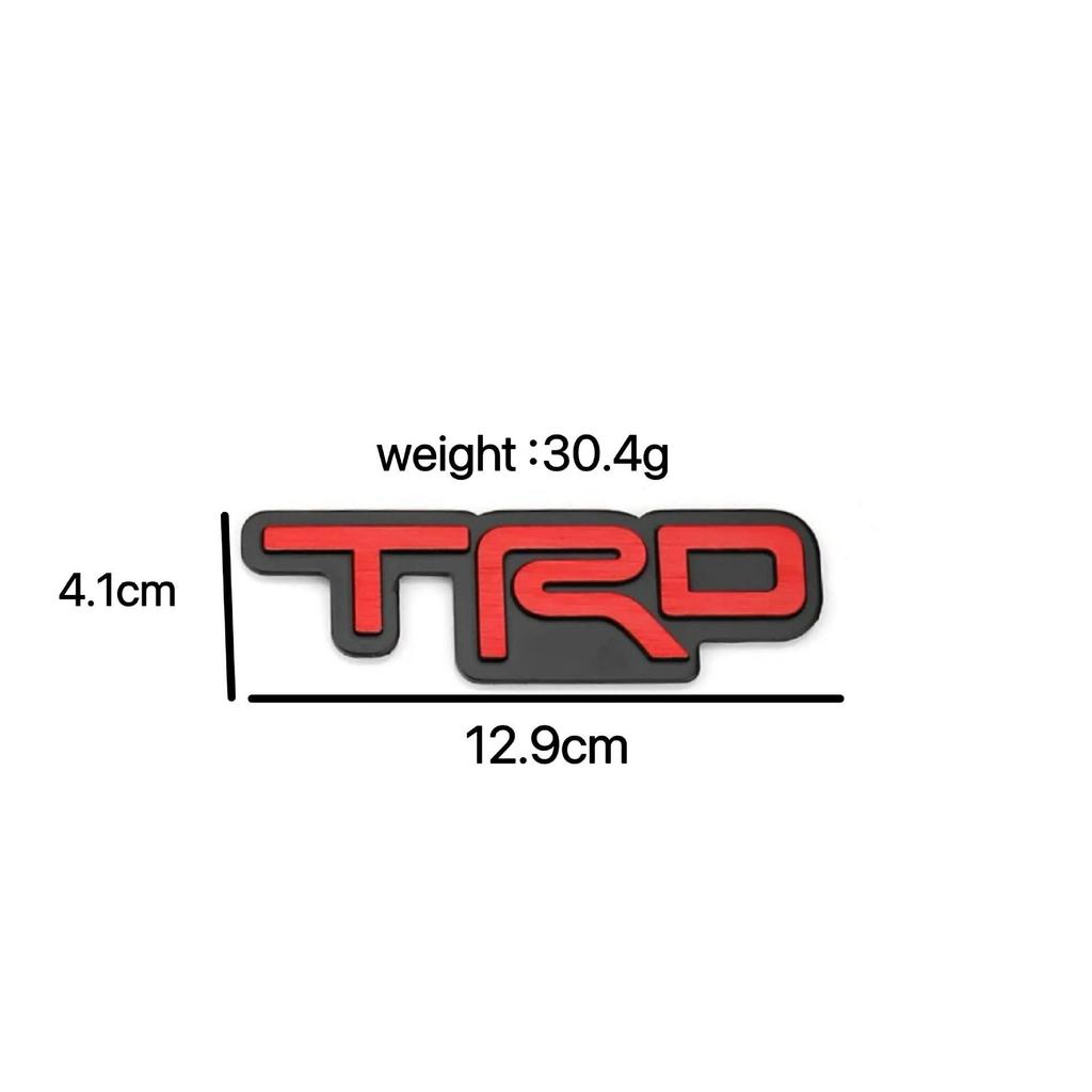Toyota TRD Sports Aluminum Alloy Car Sticker - TRD Sportivo Brushed Finish