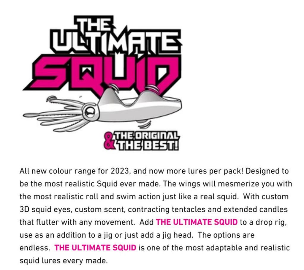 Chasebaits Ultimate Squid 200 Mm Sinking Lure 3/pack 104 (5317)