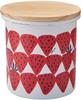Toyo Horo Plune Canister, Red Strawberry, Size: Approx. W10.8 D10.8 H11.1 PCA-311