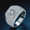 2024 Men's Luxury Moissanite and Diamond Starry Sky Ring – Classic and Elegant
