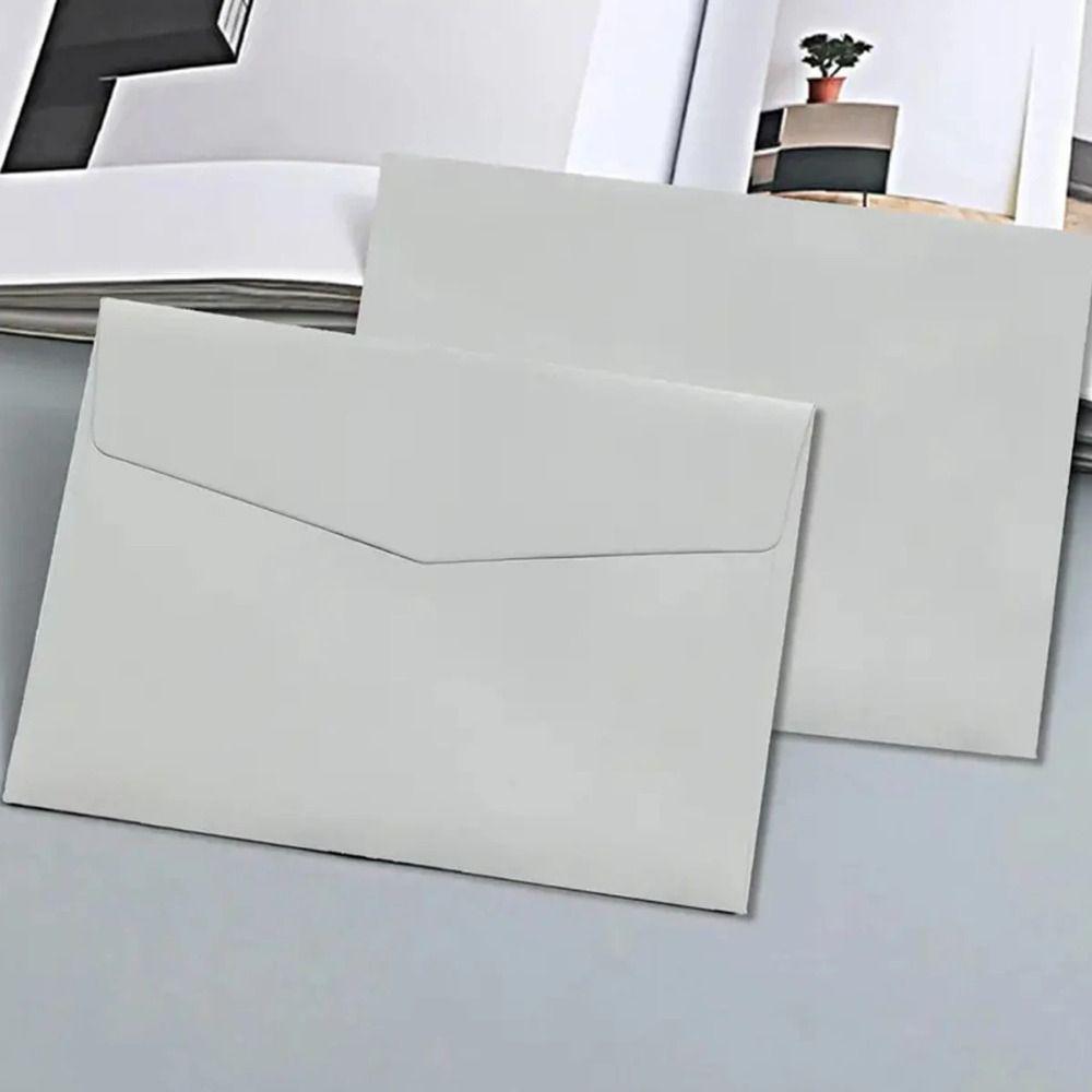 10pcs Blank Invitation Cards Candy Color Macaron Color Greeting Cards Packing Envelope Postcard