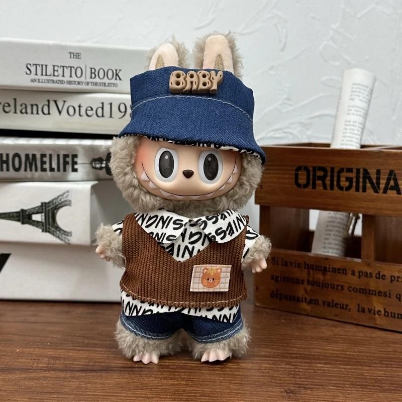 Подходит для одежды Лабубу 17 см Милый комбинезон Юбка Костюм V1 V2 V3 DIY Аксессуары для одежды Креативная детская игрушка Подарки