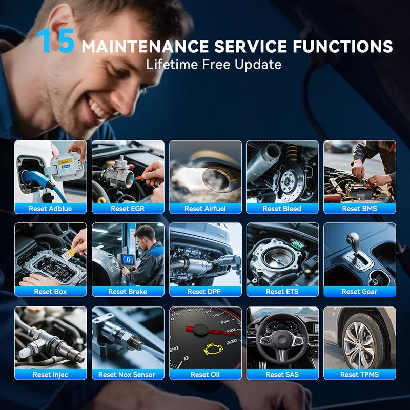 MUCAR 632 AI Автомобильные Инструменты Жизненно Бесплатный OBD2 Сканер CANFD 15 Сбросов 4 Системы Жизненно Бесплатный Двунаправленный Диагностический Авто OBD Сканер