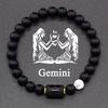 12 Zodiac Constellation Signs Bracelets for Men Women Tiger Eye Sparrow Picture Stone Beads Bracelet Virgo Charm Couple Jewelry
