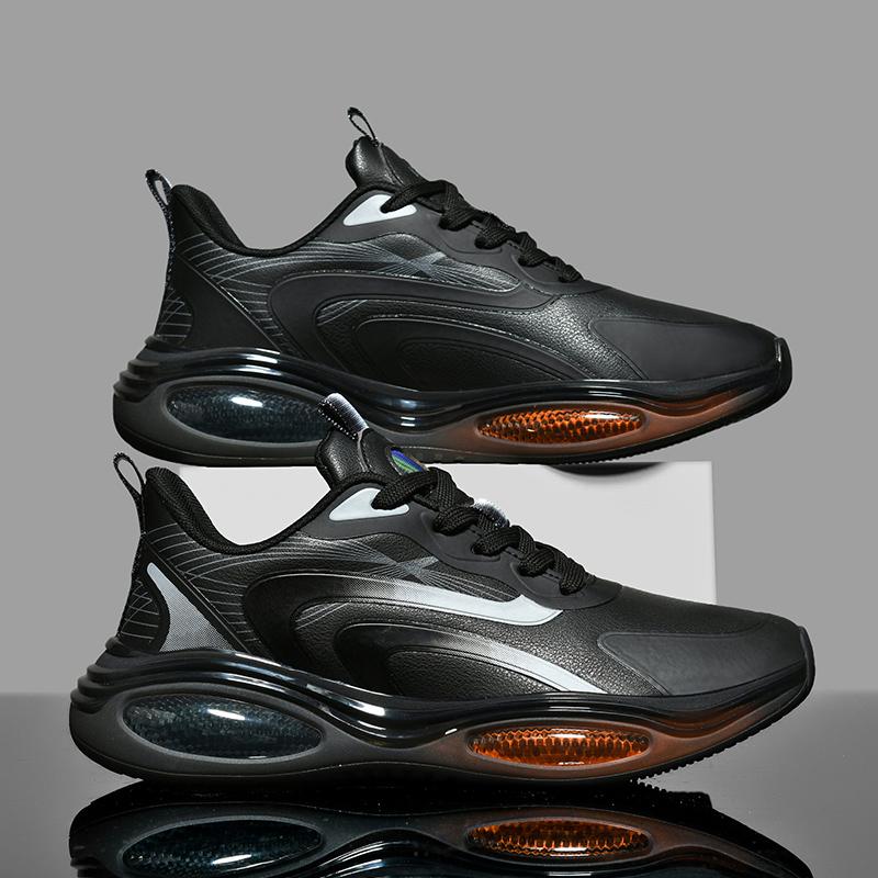 Сверхлегкие кроссовки с воздушной подушкой, амортизирующие, для бега, для студентов и подростков, кожаные, повседневные кроссовки для бега