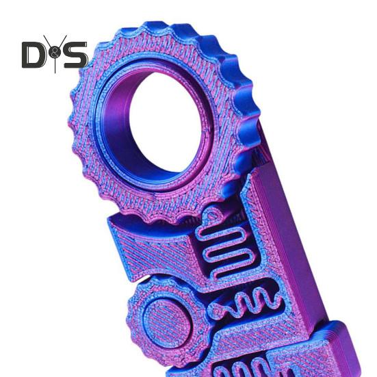 3D-печатная игрушка-кольцо для снятия стресса и беспокойства, 5-в-1, вращающаяся шестерня, сенсорная игрушка для детей и взрослых, портативная для путешествий, осознанная медитация, вращение кончиками пальцев