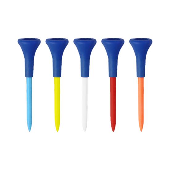 5 шт. футболок для гольфа, небьющиеся пластиковые футболки для гольфа оптом с широким мягким резиновым колпачком, уменьшающим трение