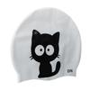 Unisex Cartoon Children Universal Cute Silicone High Elasticity Sports Swimming Cap(Cat)