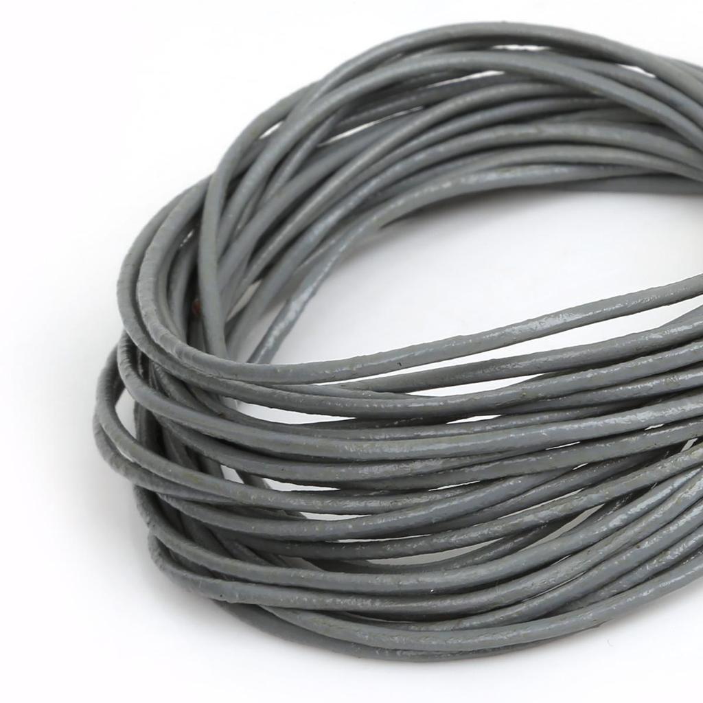 Натуральная круглая кожаная нить для изготовления браслетов, ювелирных изделий, DIY, шнур, шнур