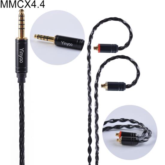 Yinyoo MMCX/2Pin/QDC 8-жильный посеребренный медный провод для наушников, обновленный кабель