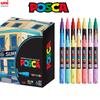 Uni Posca 36 цветов Акриловый маркер PC-1M 0,7 мм Экстратонкий Красочные маркеры Раскрашивание камней Поделки своими руками Материалы для творчества